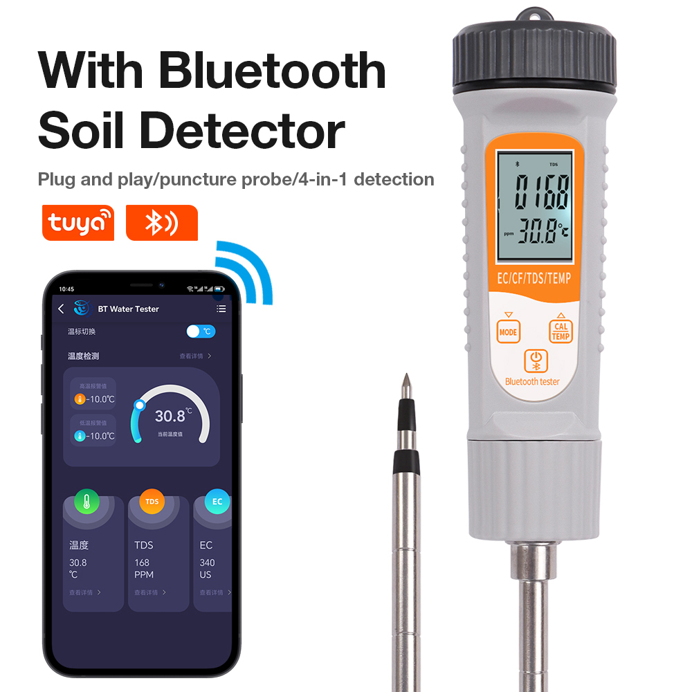 Smart Garden Nutrients - جهاز اختبار التربة EC/TDS/CF/Temp 4 في
