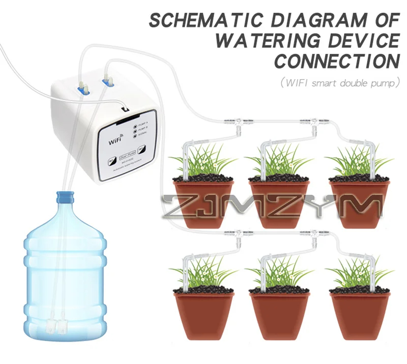 Smart Garden Iot - مجموعة نظام الري بالتنقيط المائي الأوتوماتيكي،
