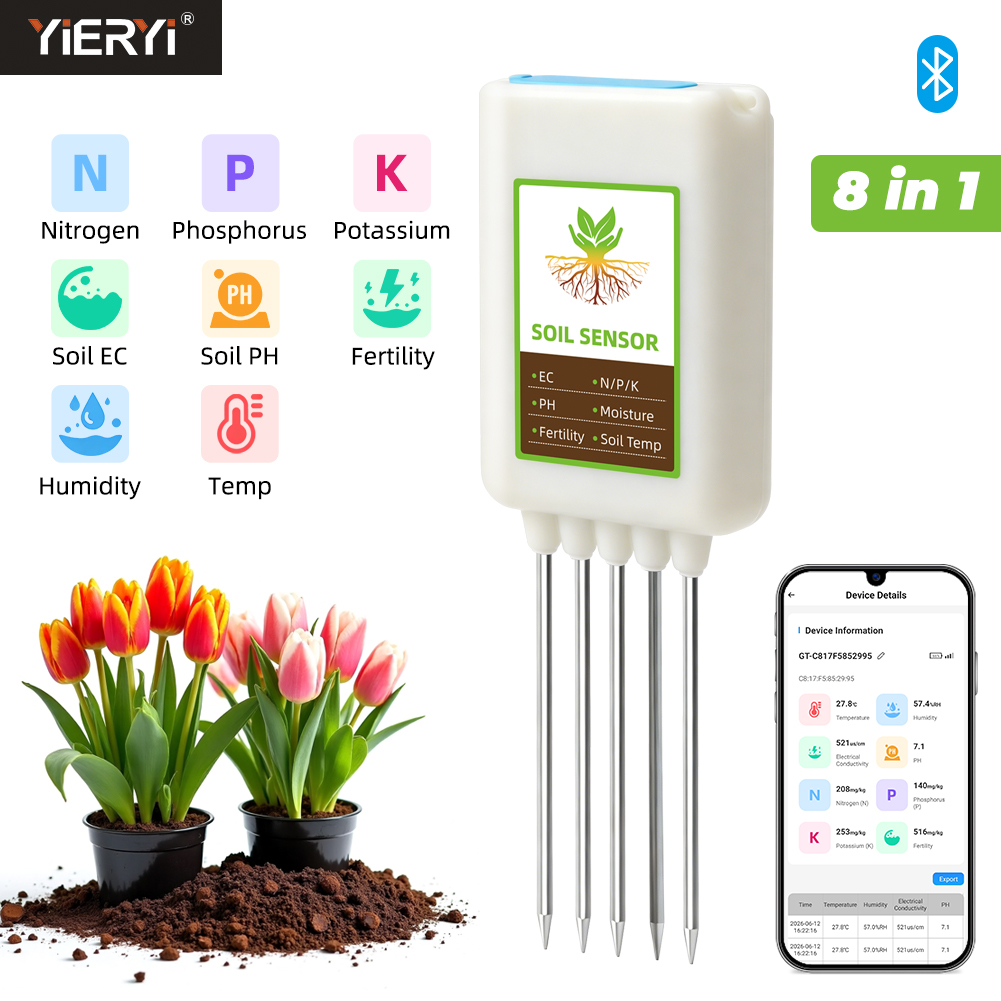 Smart Garden Greenhouse - جهاز اختبار التربة بلوتوث 8 في