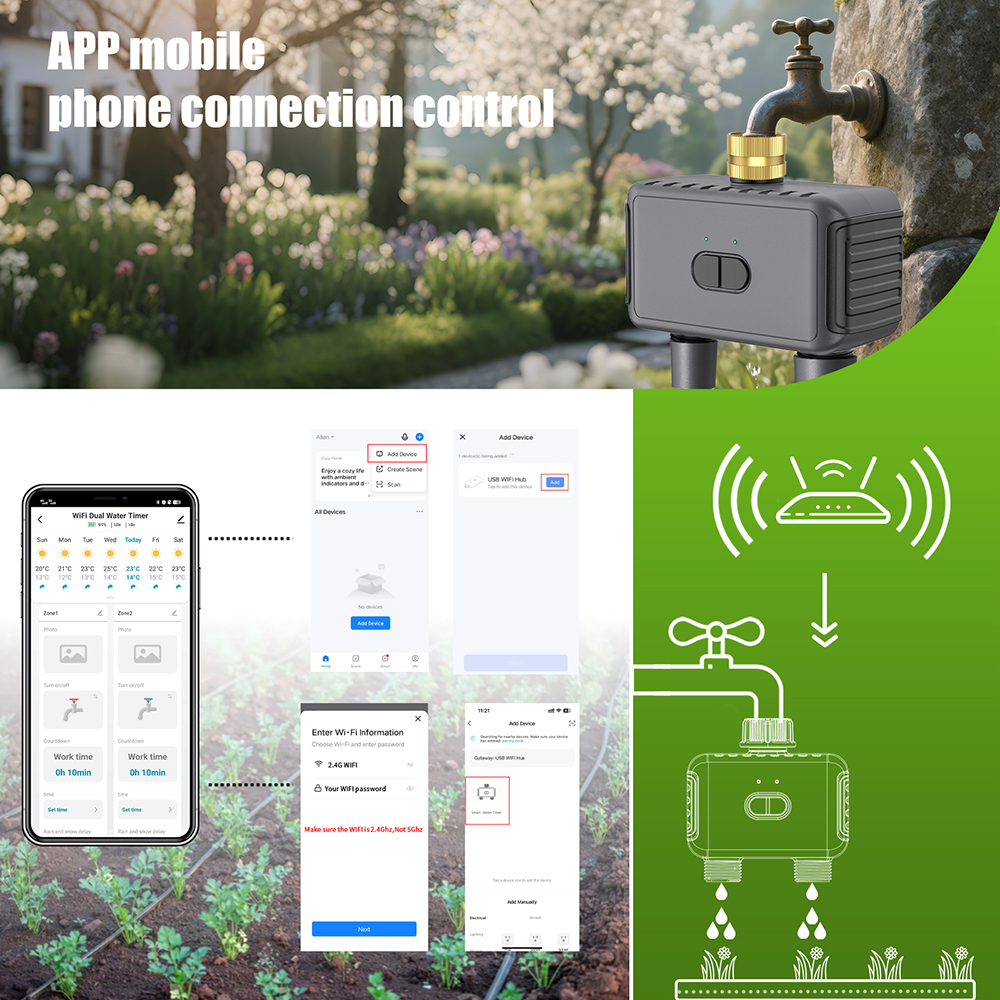 Tuya WiFi مؤقت للمياه الذكية 2 - مراجعة Smart Garden Iot وسعره