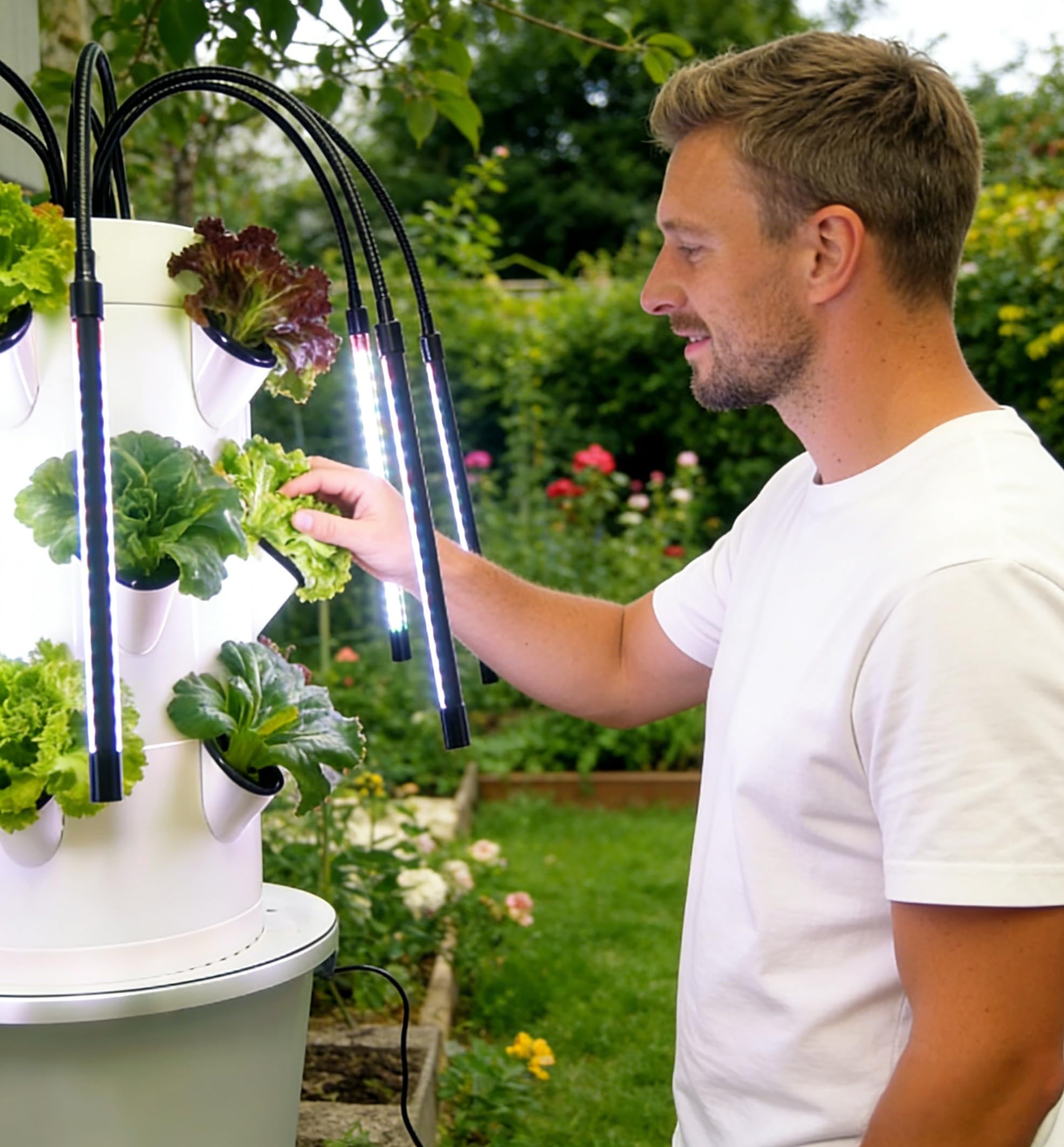 نظام الزراعة المائية العمودي | - مراجعة Smart Garden Vertical Planter وسعره