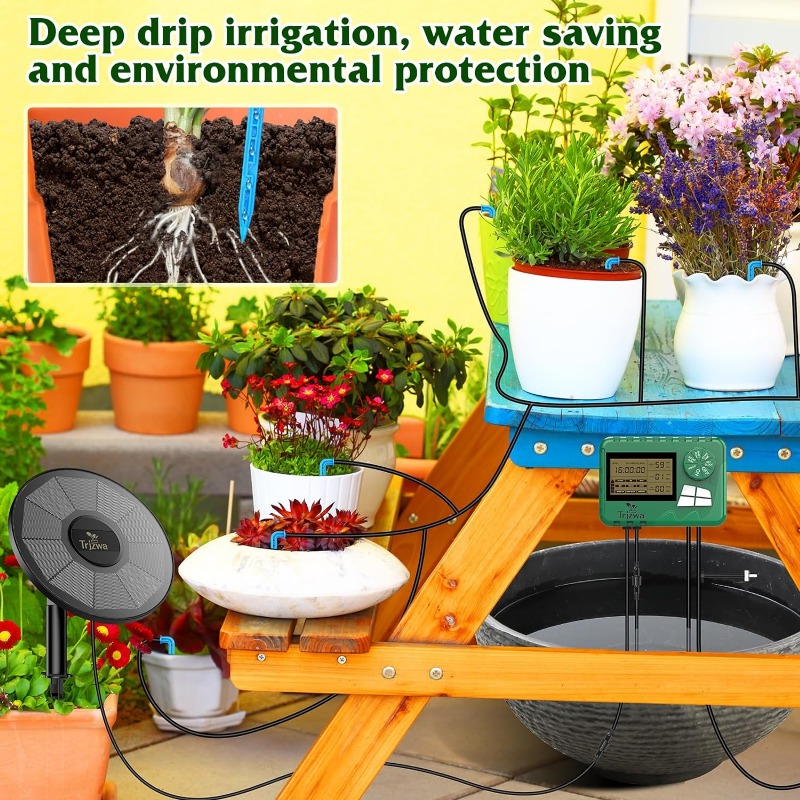 معدات الري بالطاقة الشمسية طقم - مراجعة Smart Garden Watering System وسعره