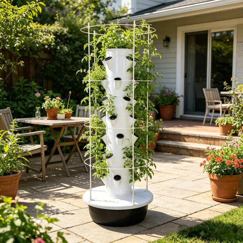 برج زراعة هيدروبونيك بـ 9 طبقا - مراجعة Smart Garden Vertical Planter وسعره