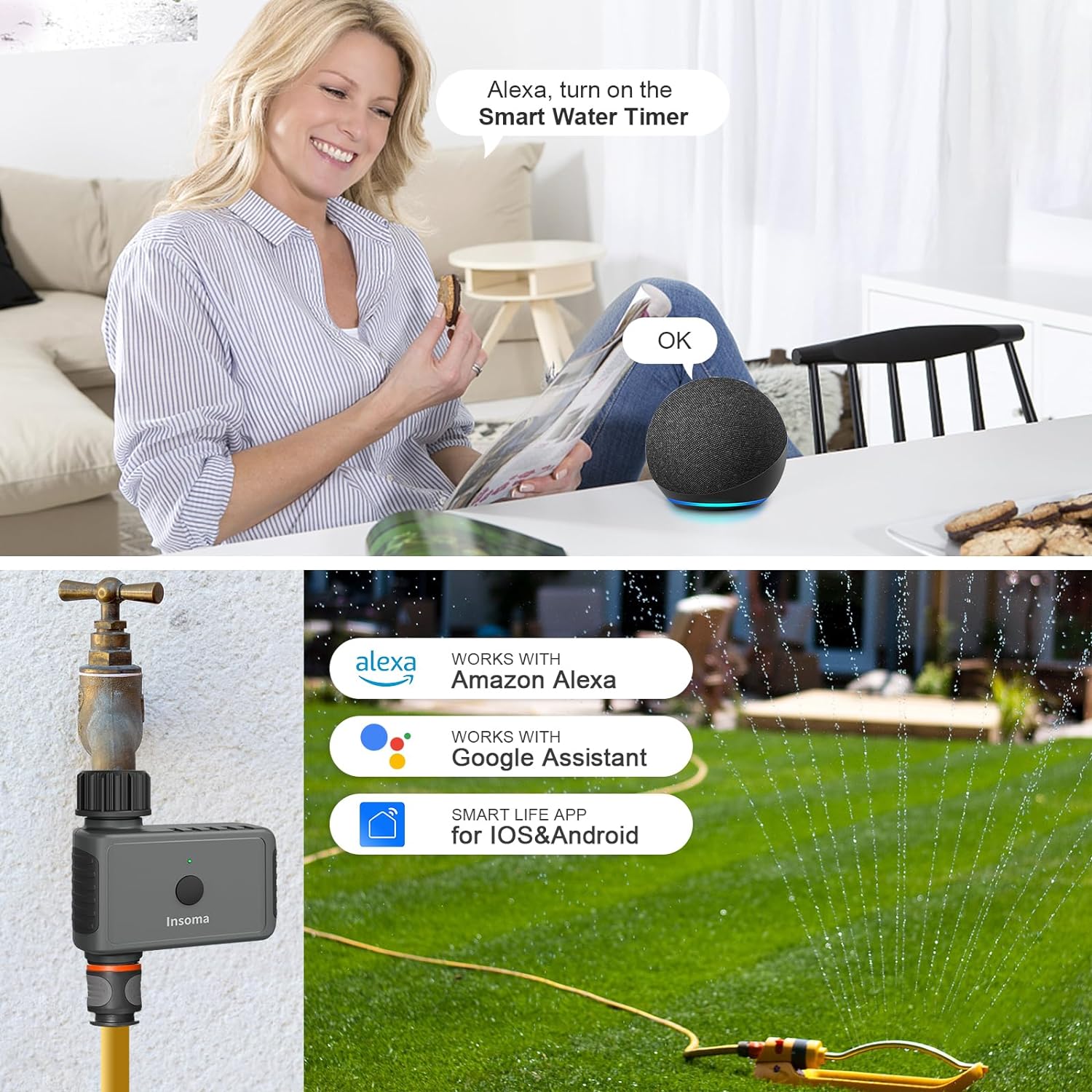 Insoma Wifi التلقائي الرش المو - مراجعة Smart Garden Iot وسعره